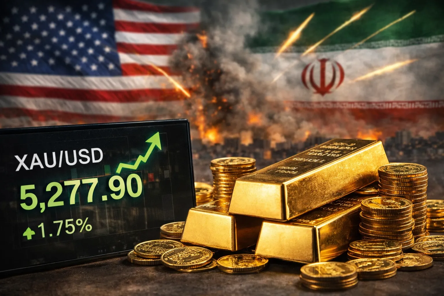 أسعار الذهب ترتفع بقوة بعد تصريحات ترامب وتصاعد الضربات العسكرية ضد إيران